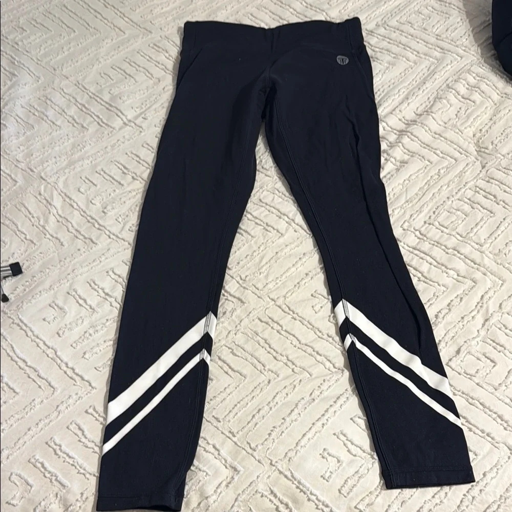 Tory Sport Navy Leggings with Logo - Picture 4 of 5